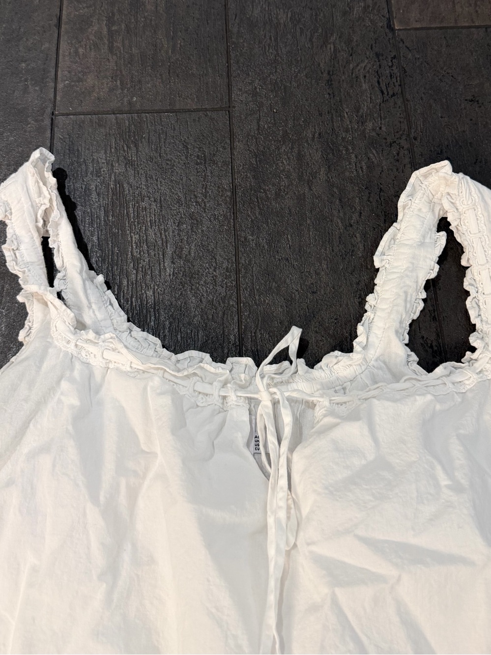 Princess Polly White Ruffle-Neck Lightweight Tank mini dress - Picture 4 of 5